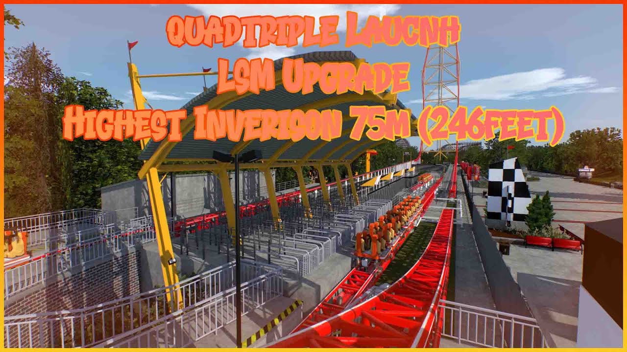 Top Thrill Dragster LSM Quadriple Launch Upgrade (Nolimits 2 4K60)