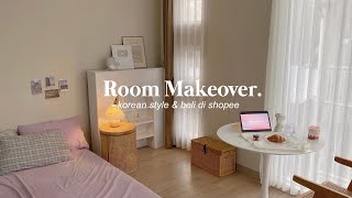 ROOM MAKEOVER! Korean style bedroom + room tour💫 dekor kamar bekas kost jadi aesthetic?