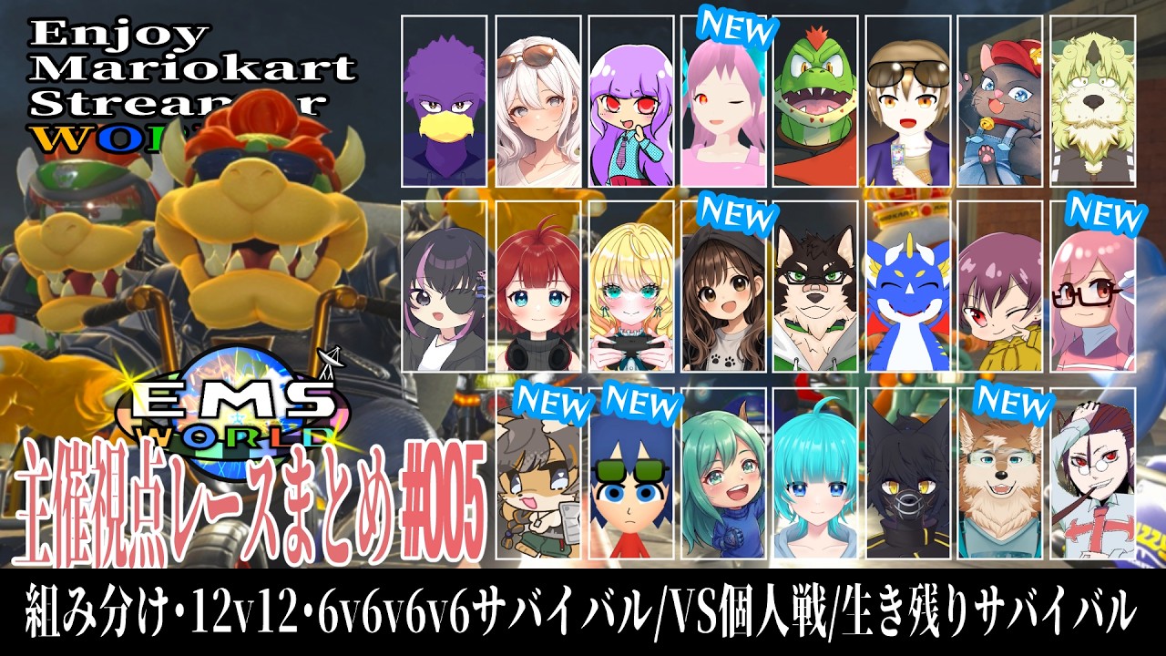 Enjoy Mariokart Streamer WORLD #005 レースまとめ【#太鼓腹琥珀主】【#MKWD】【#マリオカートworld 】
