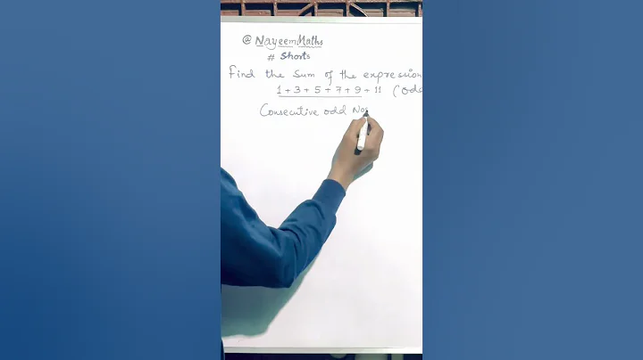 Sum of consecutive odd numbers #maths