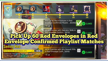 Call Of Duty Mobile Pick Up 60 Red Envelopes in Red Envelope Confirmed Playlist Matches TaskComplete