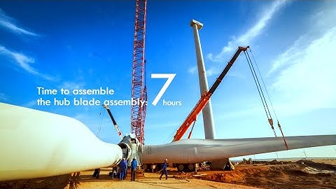 Quá trình thi công trụ điện gió ( tua nhanh 2 phút). Từ đổ bê tông móng đến lắp đặt hoàn thiện