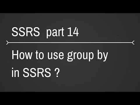 SSRS Using Group