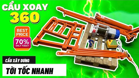 CẨU TRỤC XOAY 360 ĐỘ LẮP MÁY TỜI ĐIỆN TỐC NHANH SUMO 500KG