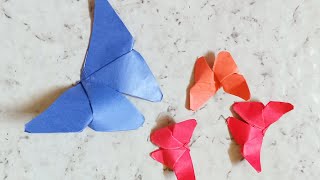 how to make butterfly with craft paper🦋🦋🦋 | how to make a origami butterfly for beginner day craft