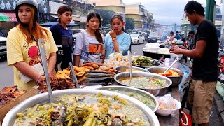 Most Popular Food for Dinner at Olympic Market - Best Cambodia Street Food - Rain in Phnom Penh screenshot 5
