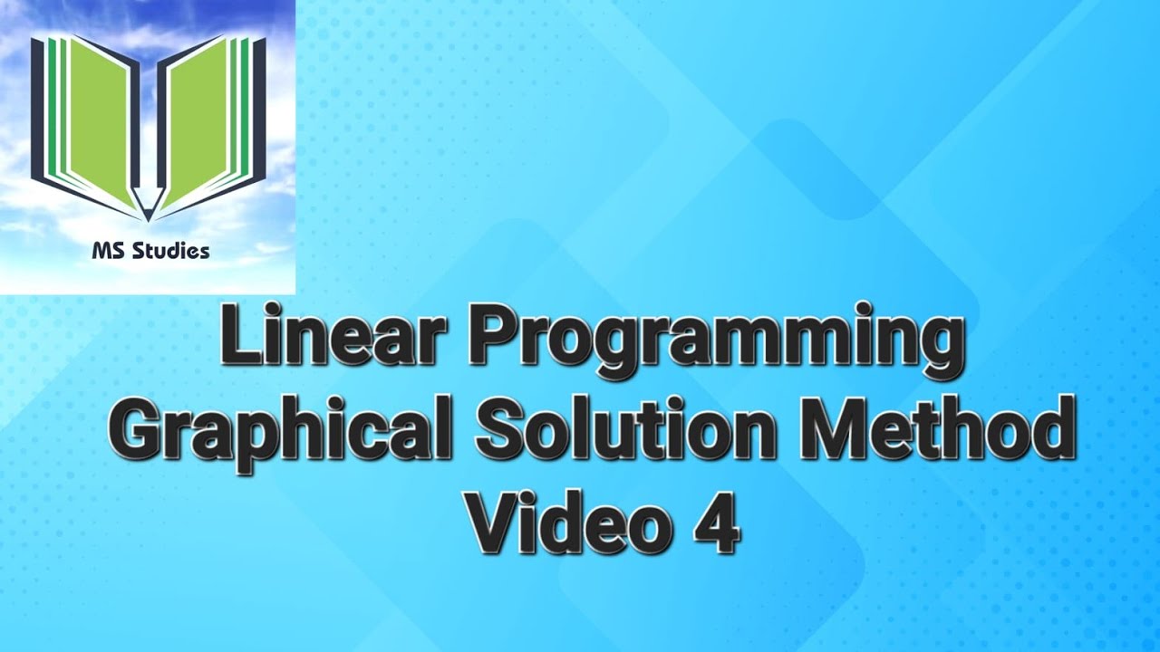 B Com III | Management Science | Linear Programming | Graphical ...