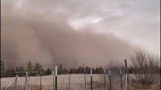 95+mph Wind Storm Across New Mexico, Texas, Oklahoma, Kansas.