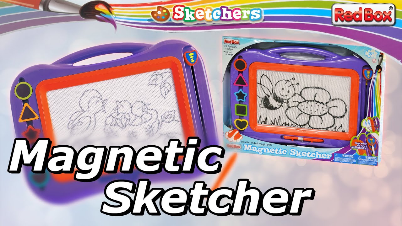 Large Magic Sketcher with Magic Eraser RED BOX TOY YouTube