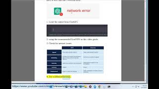 Fix ChatGPT Network error