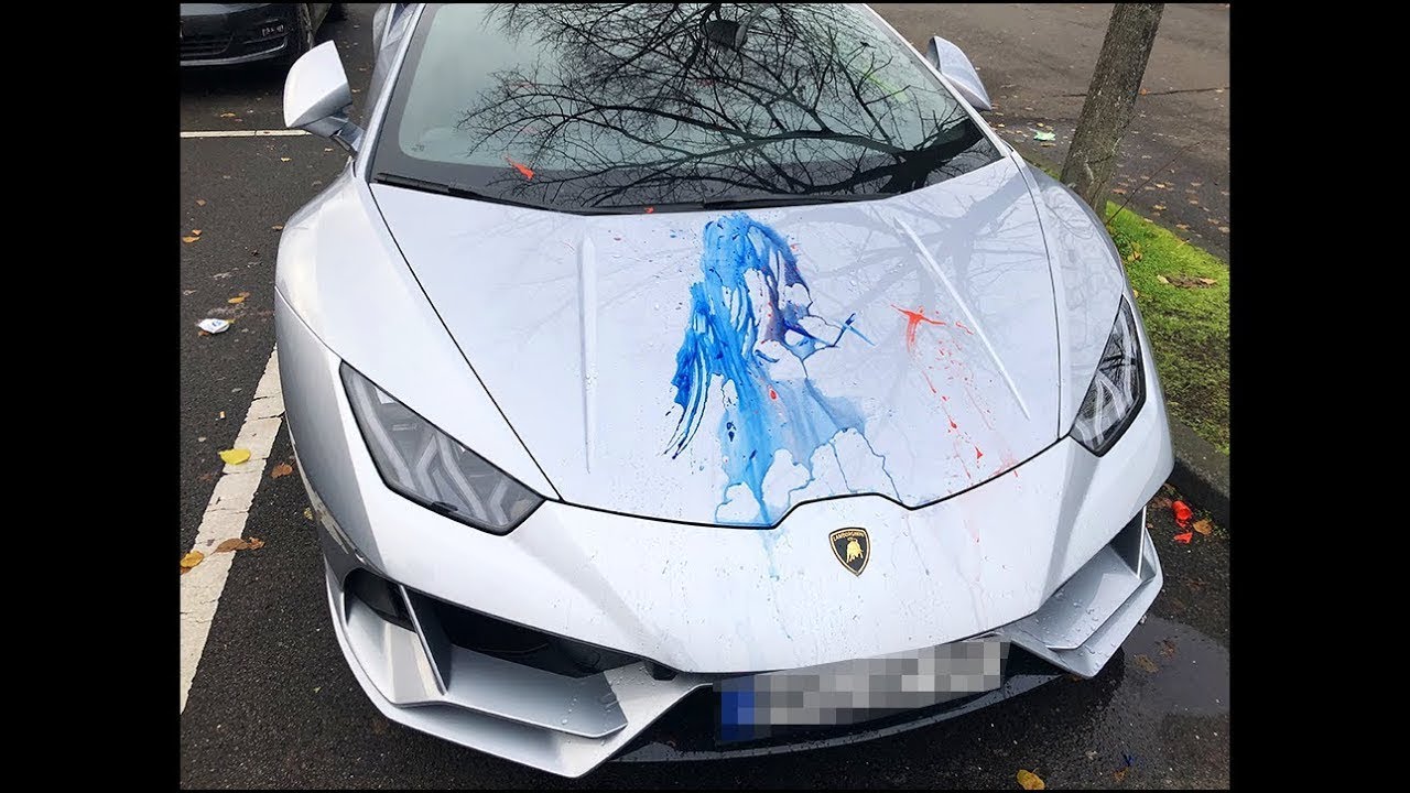 TAGSÜBER MIT STURMMASKE!! UNGLAUBLICH!! FARBANGRIFF auf mein LAMBORGHINI // JAY REAGIERT AUF ...
