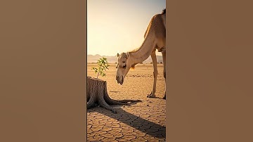 Camel saved the brinjal tree from drying up by watering it 😭 #ai  #save  #tree  #camel