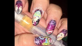 Fright Night 1985 Inspired mani using Bundle Monster BM S249