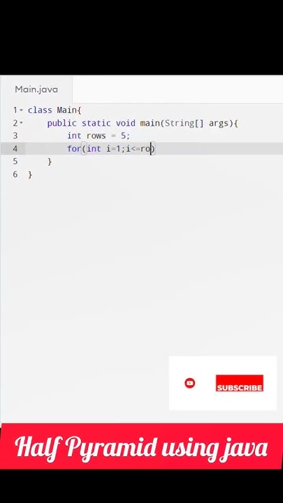 how to print half Pyramid in java #coding #java #project - YouTube