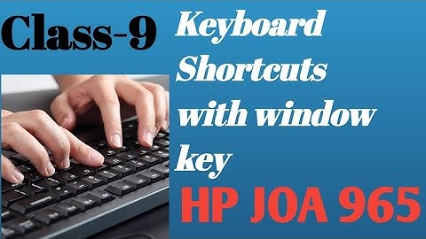 Keyboard Shortcuts With Windows Key In Hindi| Post Code JOA IT 965 Class-9|