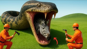 Brave Heroes Save Plains Mother Zebra from Giant Python’s Attack