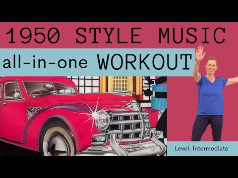 Cardio, Strength, Balance & Stretching with 1950's Style Music | Exercise for Active Seniors