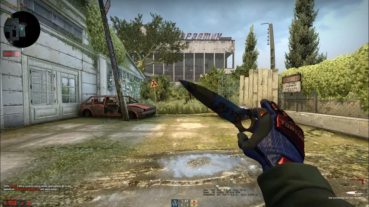 CSGO SKELETON KNIFE CASE HARDENED FIELDTESTED SKIN SHOWCASE YouTube