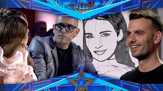 The PORTRAIT of Paula Echevarría that outrages RISTO MEJIDE | Auditions 8 | Spain's Got Talent 2022