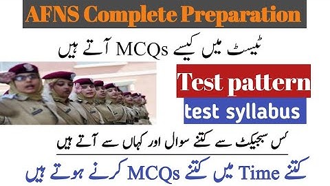 Afns test syllabus && pattern||Afns mcqs||Afns test preparation