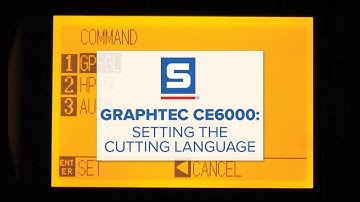 Graphtec CE6000: Setting the Cutting Language