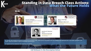 Standing in Data Breach Class Actions CLE
