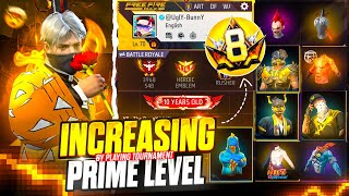 Increasing My ID Prime Level Into 8 ☠️| By Playing Free Fire Solo Tournament🔥| The BunnY Live