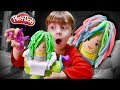 MASSINHA PLAYDOH CABELEIREIRO!! Pretend Play Fun Haircut for Kids