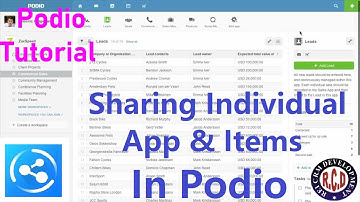 Podio Tutorial Sharing Individual App and Items In Podio - How do I share an app in Podio- DEVELOPER