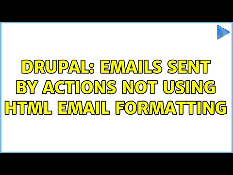 Drupal: Emails sent by actions not using html email formatting
