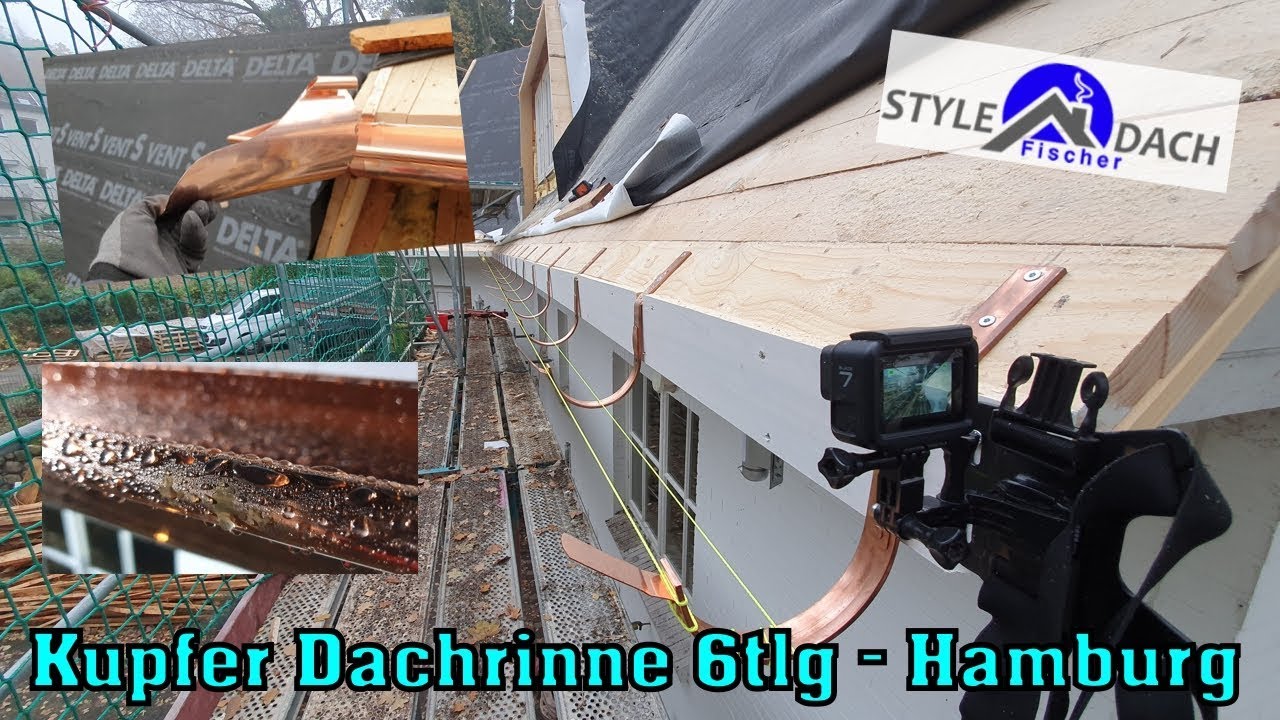 New Update Kupfer Dachrinne anbringen - Hamburg - Spengler - Klempner - Schieferdecker- Schieferdach