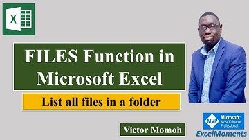 FILES Function in Excel to List Files in a Folder
