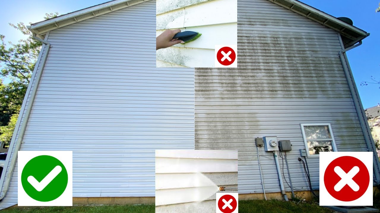 NO Power washing NO scrubbing DIY Clean filthy house siding