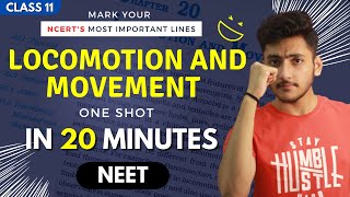 Locomotion and Movement Class 11 | Biology | For NEET | Full Revision In 20 Minutes