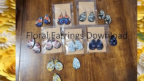 Sublimation Floral Earrings PNG Word and PDF format from Etsy with Tutorial