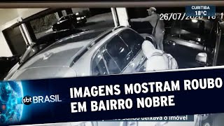 Roubo de mansão em bairro nobre é flagrado por câmeras de segurança | SBT Brasil (27/07/20)