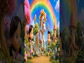 🌈 Magical Horse Dance in Rainbow Land! 🐴✨  viral shorts