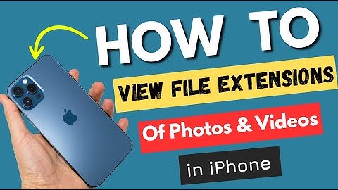 Hoe je bestandsextensies van foto