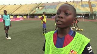 Spanish club barcelona has set up a football academy in lagos,
nigeria. the first of its kind by major european sub-saharan africa.
ac...