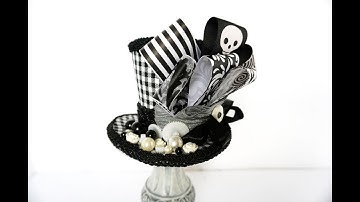 How to make a Halloween  mini top hat, DIY hat