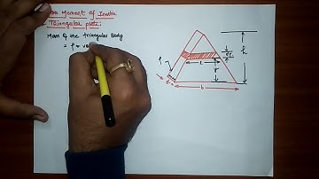 MASS MOMENT OF INERTIA :- TRIANGULAR PLATE