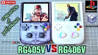 Anbernic RG406V vs RG405V Gamma OS I comparison of performance I The best vertical handhelds