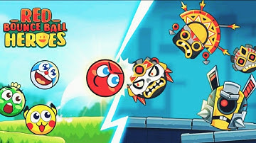 Red Bounce Ball Heroes Gameplay | Max Level | Android, ios