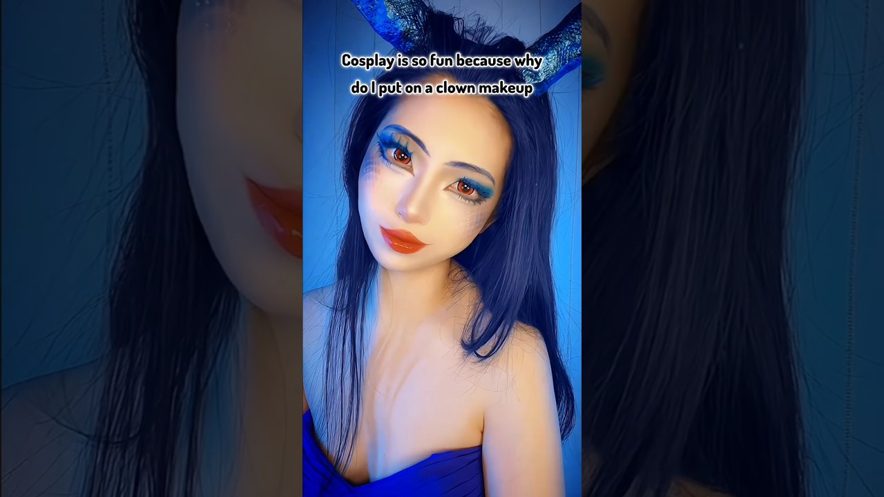 Always looked clown before turning into a queen 👑 #cosplay #cosplaymakeup
