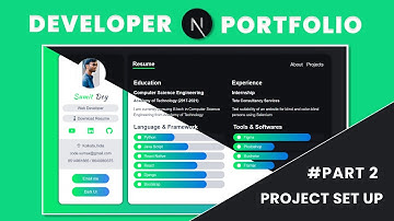 🟢 Part 2: Project Set up - Developer Portfolio using Next js | TypeScript & Tailwind CSS | Beginners