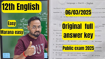 12th English-original full answer key-public exam 2025
