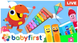 New Live Stream! | Surprise Eggs Adventure with Larry: Learn ABCs! & First Words | BabyFirst