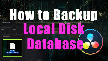 How to Backup your Local Disk Database - Davinci Resolve 19