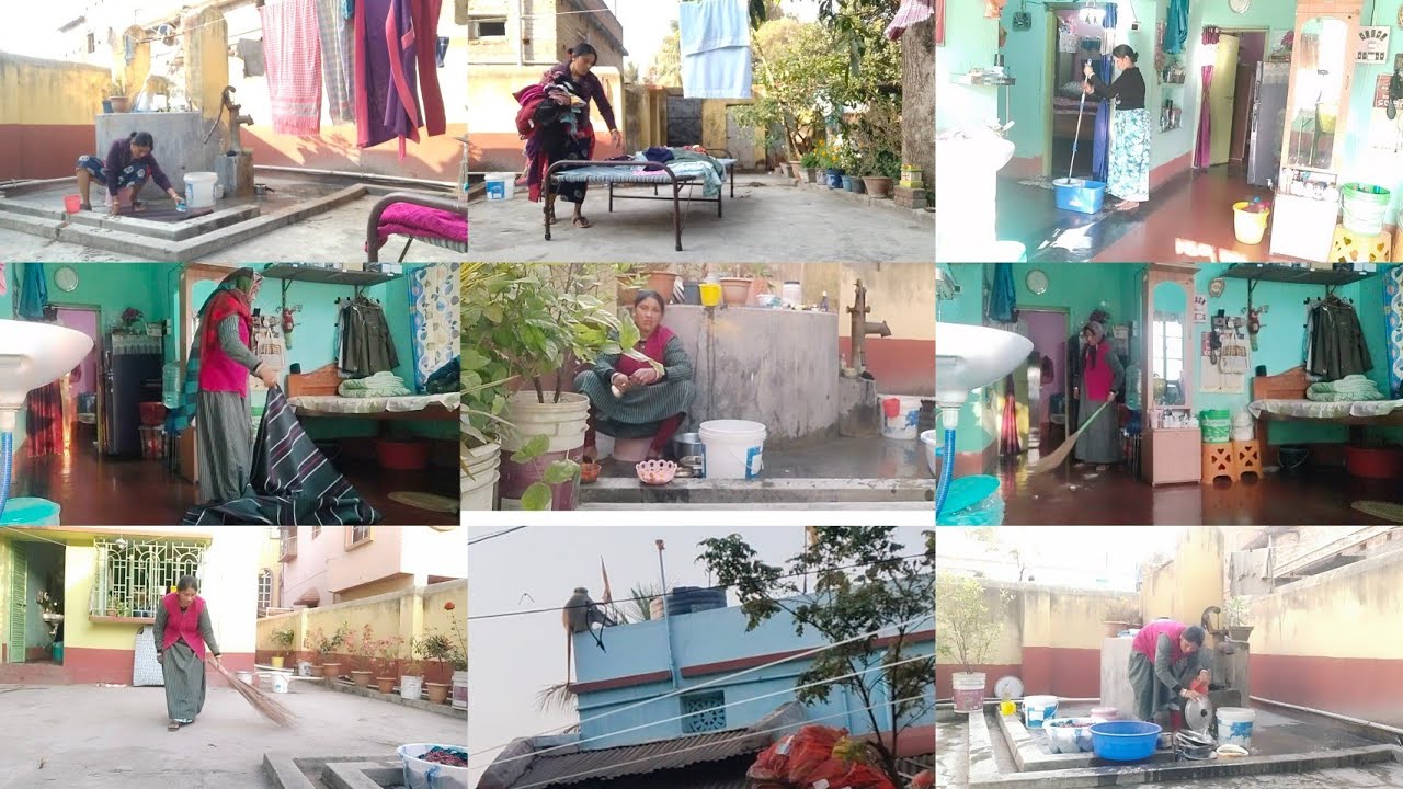 সংসারকে ভালবাসি বলেই প্রচন্ড ঠান্ডায় ঘরবাড়ি পরিষ্কার-পরিচ্ছন্ন রাখতে নিজেকে যত কষ্ট করতে হয় করবো🍀