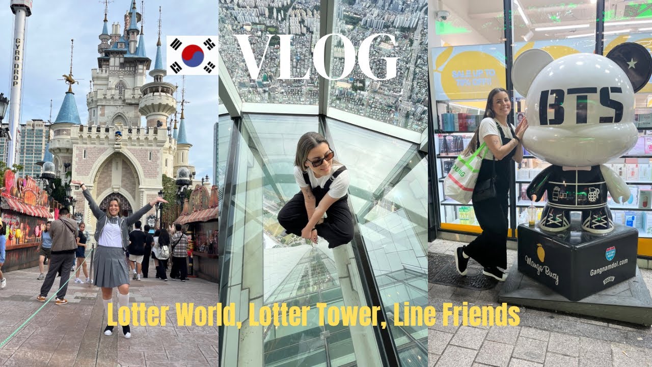 VLOG | Lotte Tower, Lotte World, Line Friends, Olive Young …